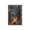 Chicago Diamond Skyline Framed Canvas