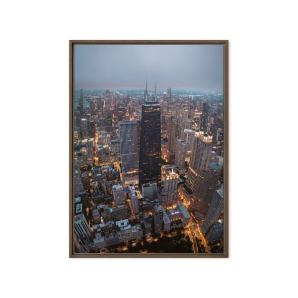 Chicago City Lights Framed Canvas
