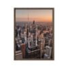 Chicago Sunset Skyline Framed Canvas