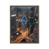 Chicago Diamond Skyline Framed Canvas