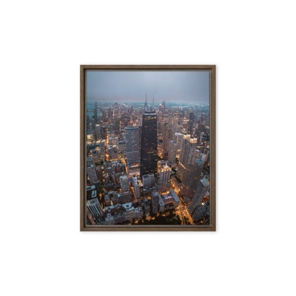 Chicago City Lights Framed Canvas