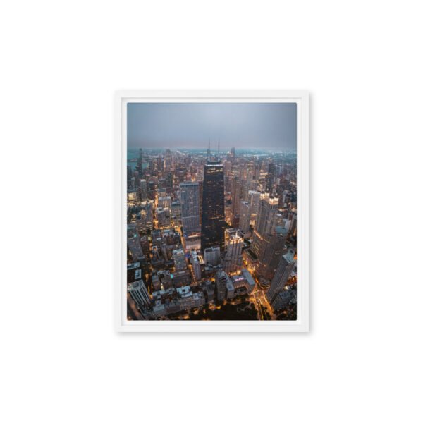 Chicago City Lights Framed Canvas