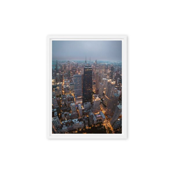 Chicago City Lights Framed Canvas