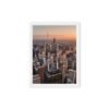 Chicago Sunset Skyline Framed Canvas