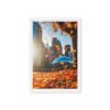 Chicago Autumn Glow Framed Canvas