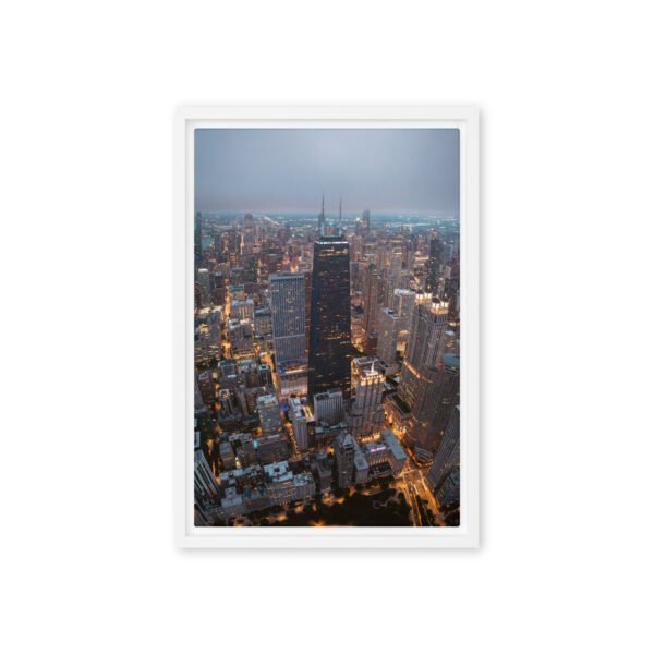 Chicago City Lights Framed Canvas