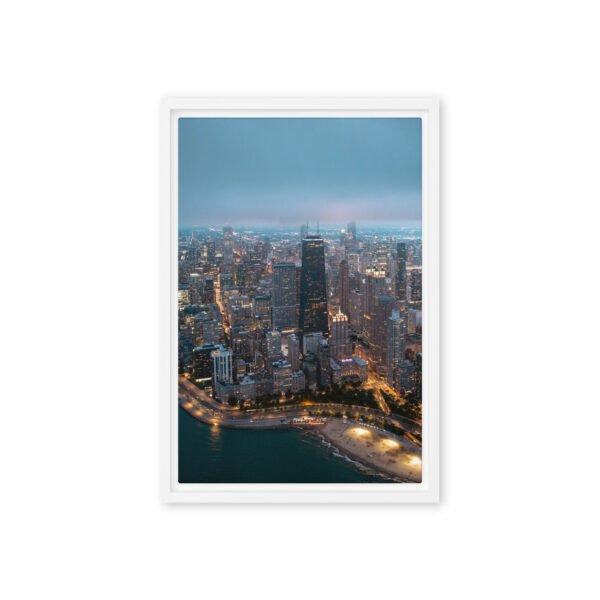 Chicago Lakefront Twilight Framed Canvas