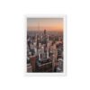 Chicago Sunset Skyline Framed Canvas