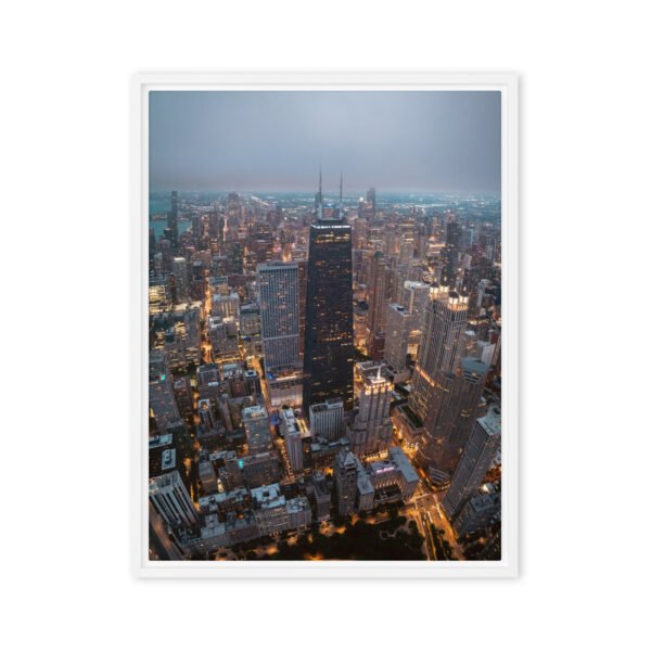 Chicago City Lights Framed Canvas