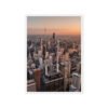 Chicago Sunset Skyline Framed Canvas