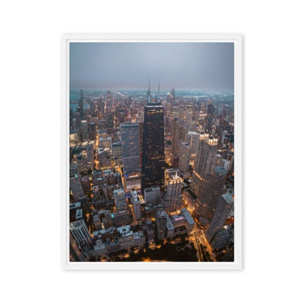 Chicago City Lights Framed Canvas