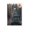 Chicago River Bridges Framed Canvas