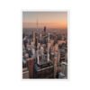 Chicago Sunset Skyline Framed Canvas