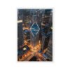 Chicago Diamond Skyline Framed Canvas