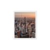 Chicago Sunset Skyline Framed Canvas