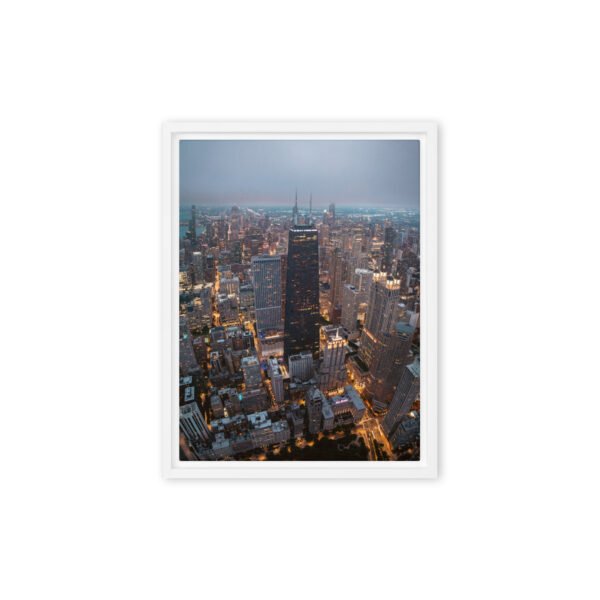 Chicago City Lights Framed Canvas