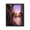 Chicago River Sunset Enhanced Matte Paper Framed Poster