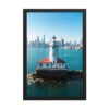 Chicago Harbor Lighthouse Enhanced Matte Paper Framed Poster