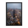 Chicago City Lights Enhanced Matte Paper Framed Poster