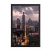 Chicago Twilight Skyline Enhanced Matte Paper Framed Poster
