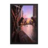 Chicago River Sunset Enhanced Matte Paper Framed Poster