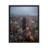 Chicago City Lights Enhanced Matte Paper Framed Poster