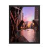 Chicago River Sunset Enhanced Matte Paper Framed Poster