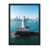 Chicago Harbor Lighthouse Enhanced Matte Paper Framed Poster