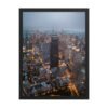 Chicago City Lights Enhanced Matte Paper Framed Poster