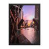 Chicago River Sunset Enhanced Matte Paper Framed Poster