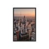 Chicago Sunset Skyline Enhanced Matte Paper Framed Poster