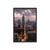 Chicago Twilight Skyline Enhanced Matte Paper Framed Poster