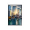 Chicago River Golden Hour Enhanced Matte Paper Framed Poster