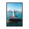 Chicago Harbor Lighthouse Enhanced Matte Paper Framed Poster