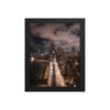 Chicago Lake Shore Drive Night Skyline Enhanced Matte Paper Framed Poster