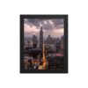Chicago Twilight Skyline Enhanced Matte Paper Framed Poster