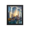Chicago River Golden Hour Enhanced Matte Paper Framed Poster