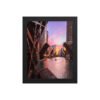 Chicago River Sunset Enhanced Matte Paper Framed Poster
