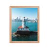 Chicago Harbor Lighthouse Enhanced Matte Paper Framed Poster