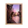 Chicago River Sunset Enhanced Matte Paper Framed Poster