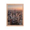 Chicago Sunset Skyline Enhanced Matte Paper Framed Poster