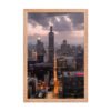 Chicago Twilight Skyline Enhanced Matte Paper Framed Poster