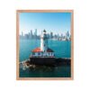 Chicago Harbor Lighthouse Enhanced Matte Paper Framed Poster