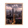 Chicago Twilight Skyline Enhanced Matte Paper Framed Poster