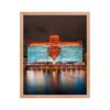Chicago Merchandise Mart Bears Night Enhanced Matte Paper Framed Poster