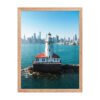 Chicago Harbor Lighthouse Enhanced Matte Paper Framed Poster