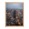 Chicago City Lights Enhanced Matte Paper Framed Poster