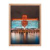 Chicago Merchandise Mart Bears Night Enhanced Matte Paper Framed Poster