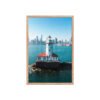 Chicago Harbor Lighthouse Enhanced Matte Paper Framed Poster