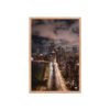 Chicago Lake Shore Drive Night Skyline Enhanced Matte Paper Framed Poster